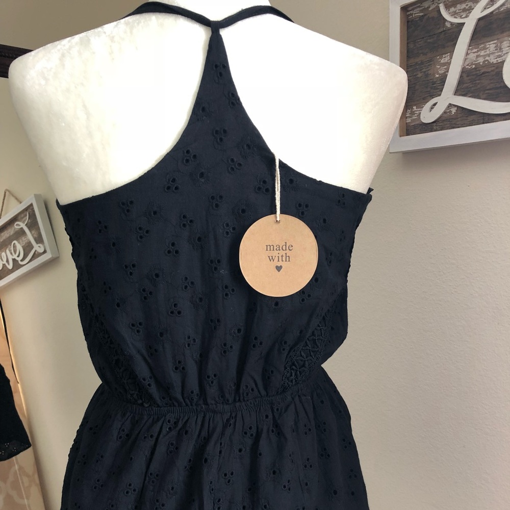 Black Eyelet Romper - Picture 4 of 8